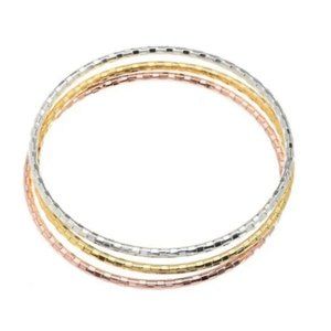 Stacking Bangel Bracelets, Tibetan Silver
